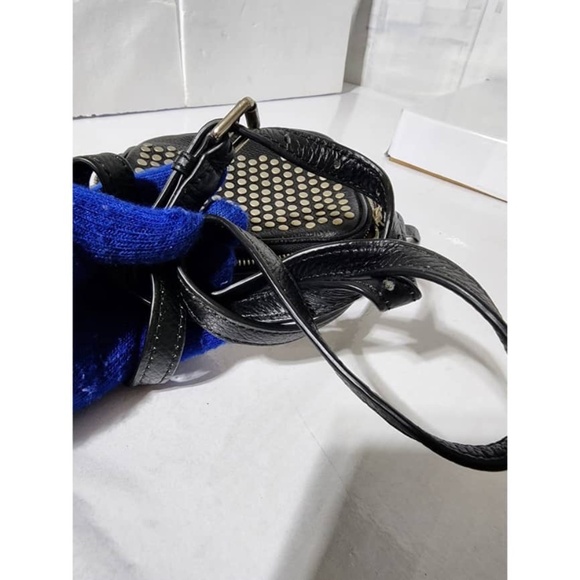 Authentic Burberry Studded Leather Camera Bag Black - Picture 5 of 10